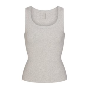 cotton rib scoop neck tank