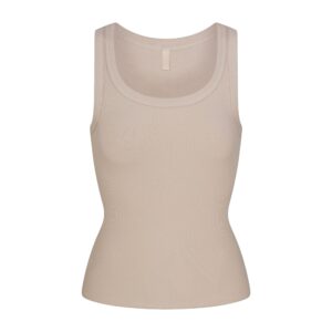 cotton rib scoop neck tank