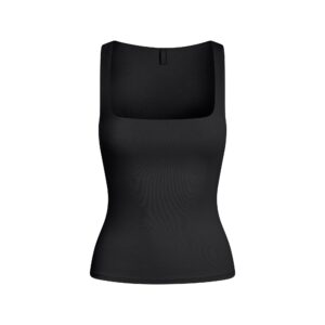 Home smooth layers square neck tank