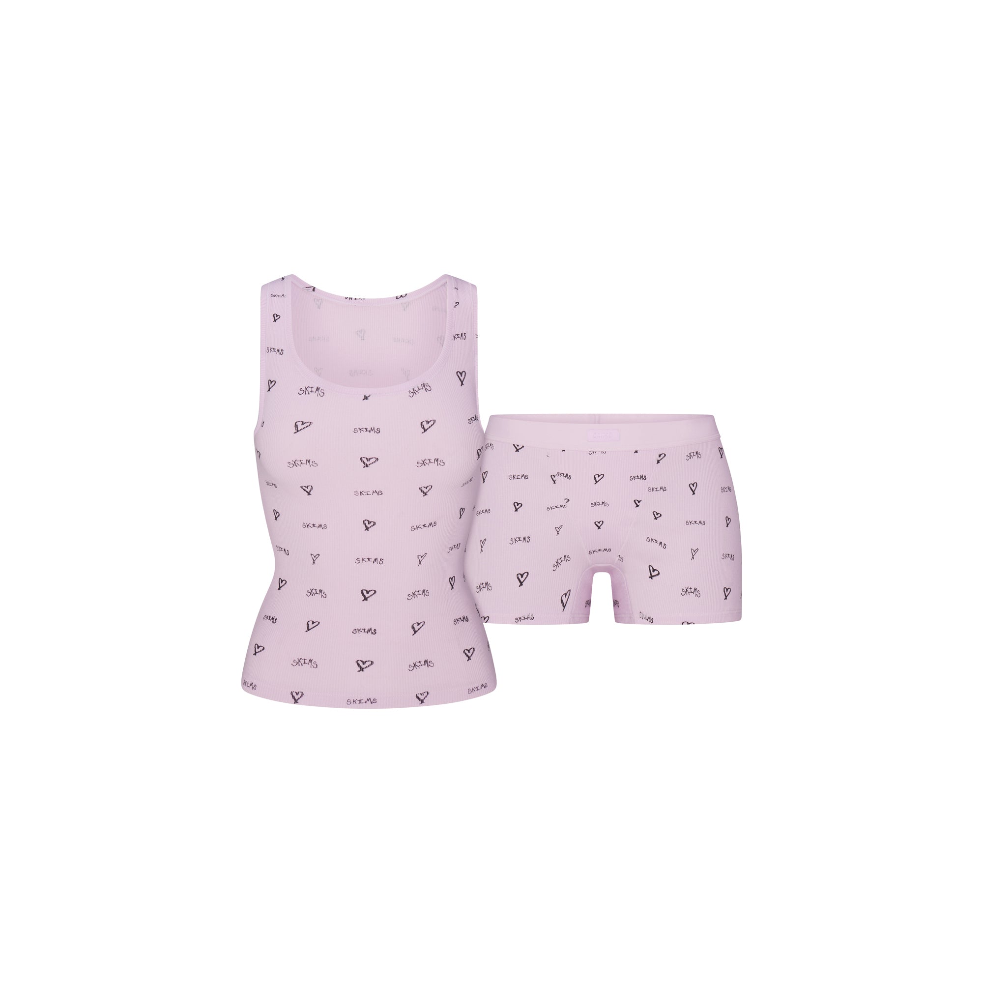 cotton rib tank and short set cotton rib tank and short set