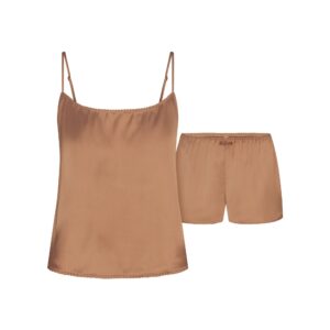 Home woven shine cami and short sleep set