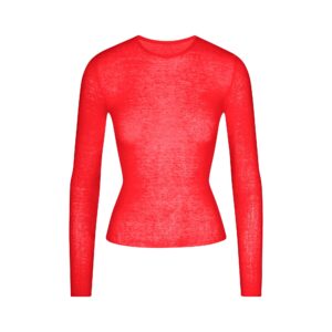 Витрина sheer rib long sleeve top