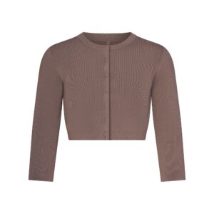 refined knit cropped cardigan