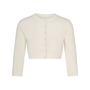 refined knit cropped cardigan