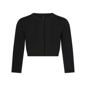 refined knit cropped cardigan
