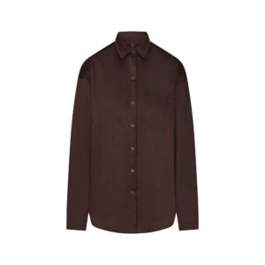 lightweight satin oversized shirt