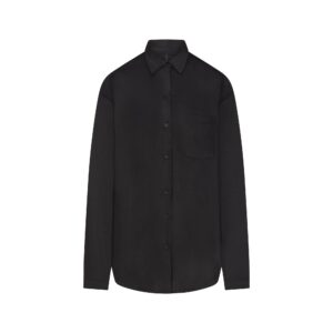 lightweight satin oversized shirt