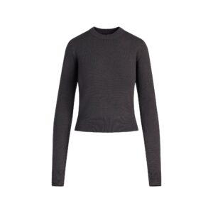 sweater knits ribbed long sleeve fitted crew neck