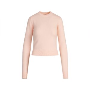 sweater knits ribbed long sleeve fitted crew neck