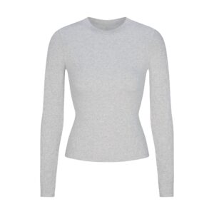 cotton rib long sleeve t shirt