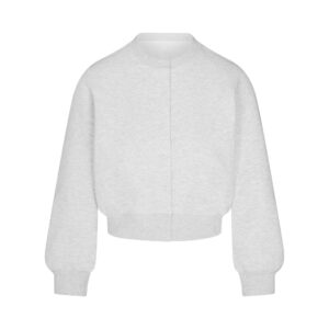 cotton fleece shrunken cardigan
