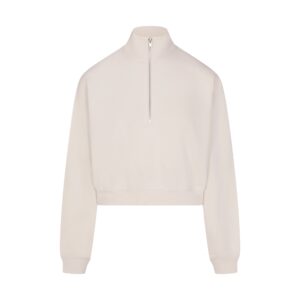 drapey french terry half zip