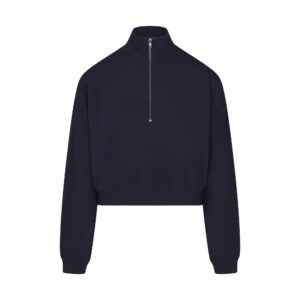 drapey french terry half zip