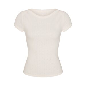 Home heavy pointelle boatneck tee