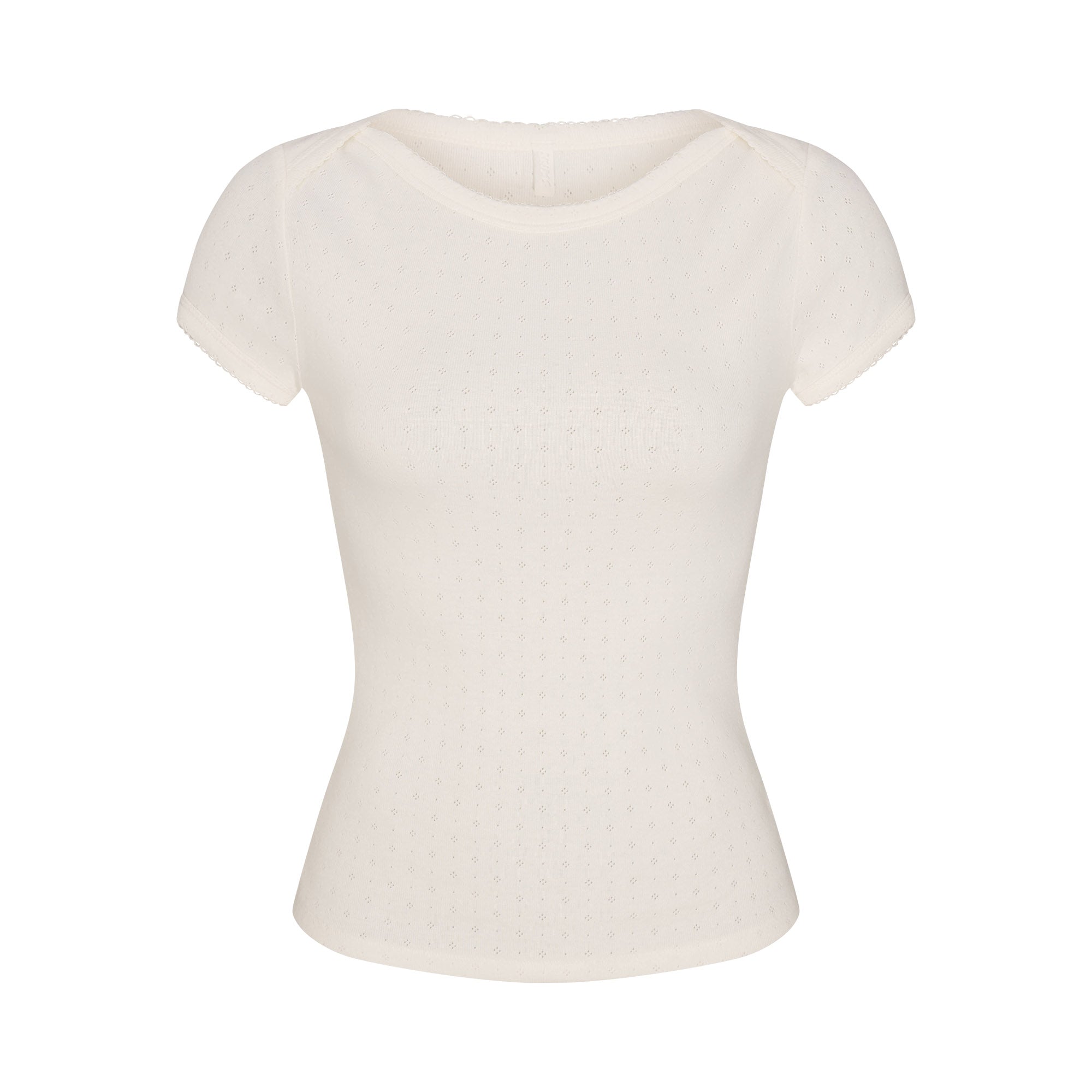 heavy pointelle boatneck tee heavy pointelle boatneck tee