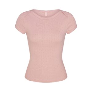 Home heavy pointelle boatneck tee