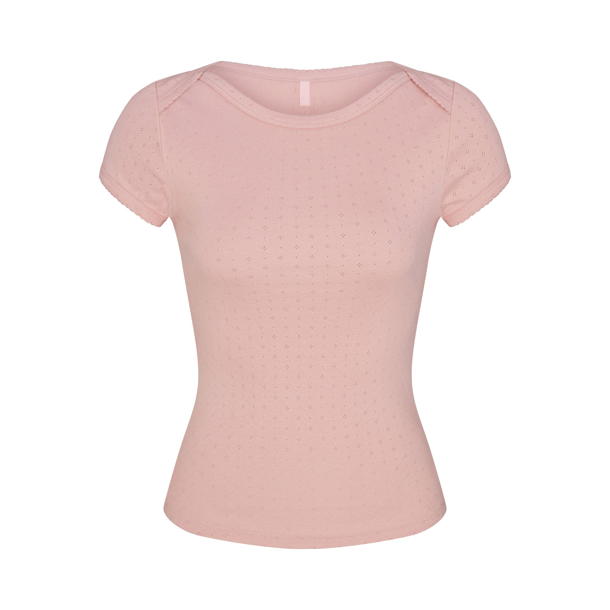 heavy pointelle boatneck tee heavy pointelle boatneck tee