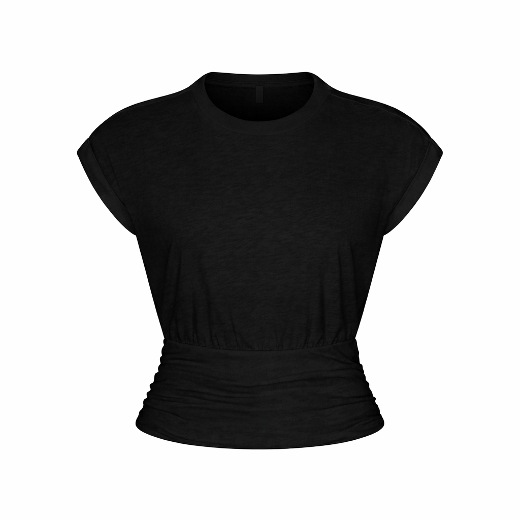 worn in jersey ruched tee worn in jersey ruched tee