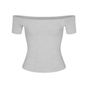 Home cotton jersey off the shoulder top
