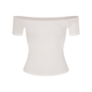 Home cotton jersey off the shoulder top
