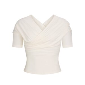 cotton jersey wrap top