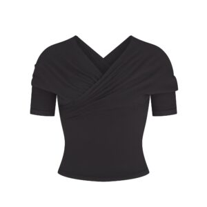 cotton jersey wrap top