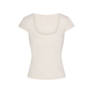 refined knit scoop neck top