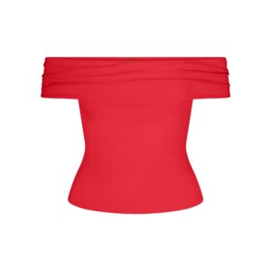 smooth layers asymmetrical off the shoulder top