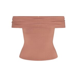 smooth layers asymmetrical off the shoulder top