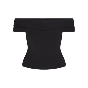 smooth layers asymmetrical off the shoulder top