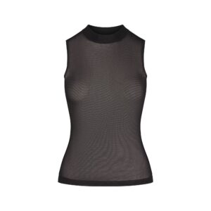 slinky knit mock neck tank