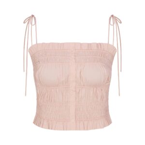 Home poplin apparel ruffle cami