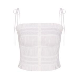 Home poplin apparel ruffle cami