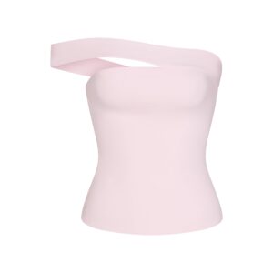 cotton jersey asymmetrical top