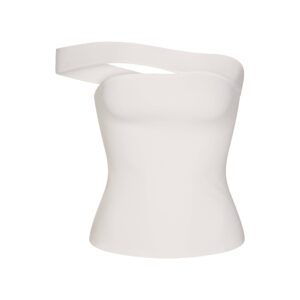 cotton jersey asymmetrical top