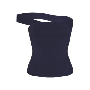 cotton jersey asymmetrical top