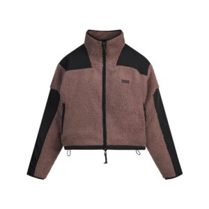 Home teddy boxy zip up jacket