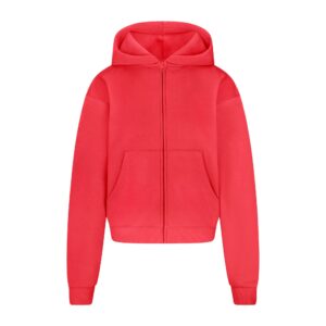 cotton fleece classic zip up hoodie
