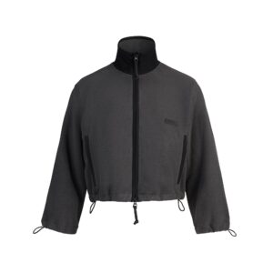 Home outdoor fleece cropped 3/4 sleeve jacket