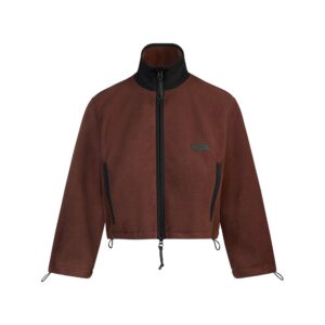 Home outdoor fleece cropped 3/4 sleeve jacket