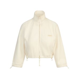 Home outdoor fleece cropped 3/4 sleeve jacket