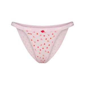 lightweight cotton logo picot string bikini