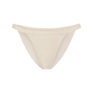 lightweight cotton logo picot string bikini