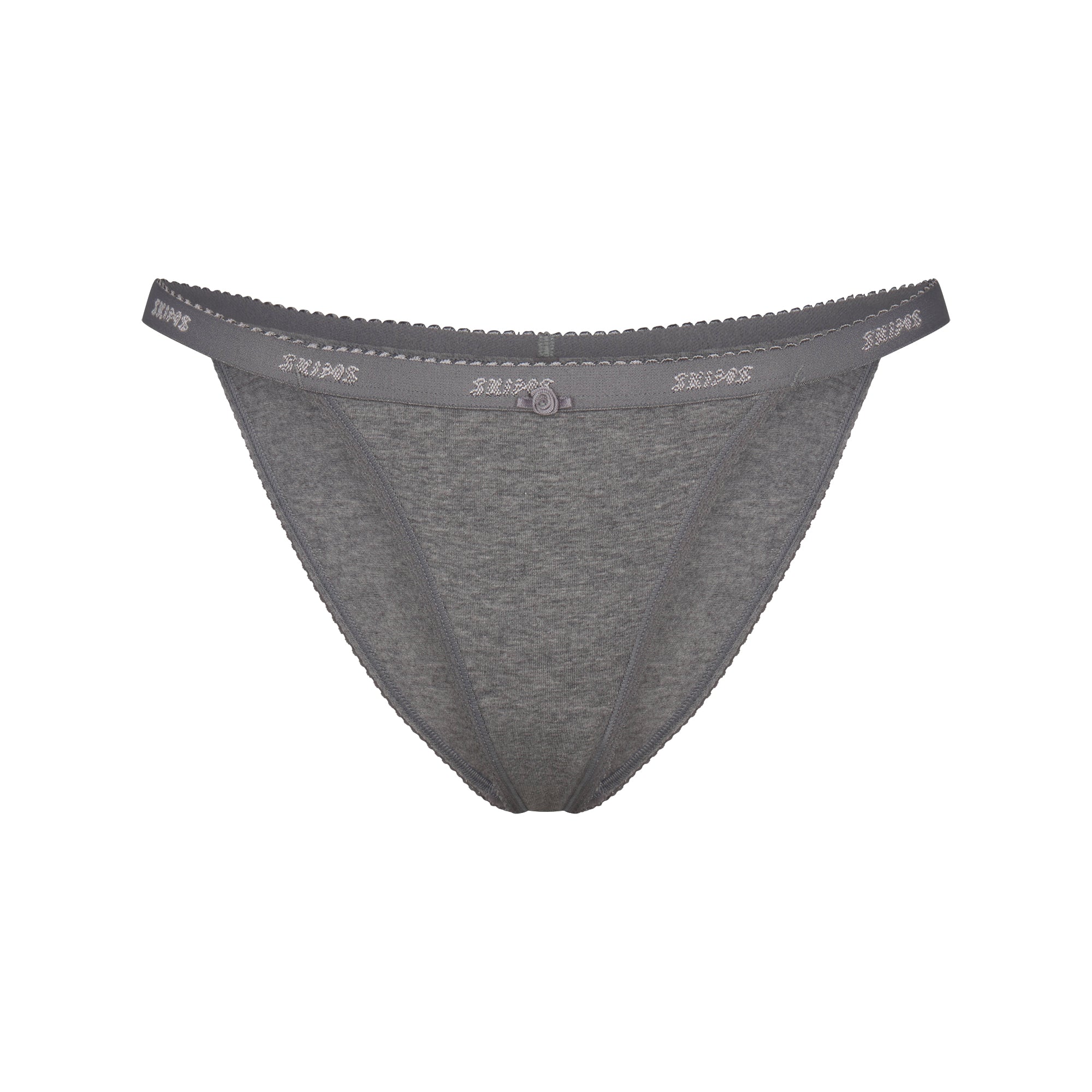 lightweight cotton logo picot string bikini lightweight cotton logo picot string bikini