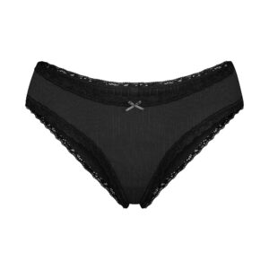 lightweight cotton pointelle lace brief