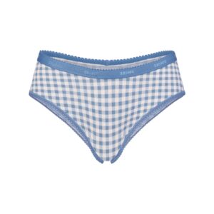 lightweight cotton logo picot hipster