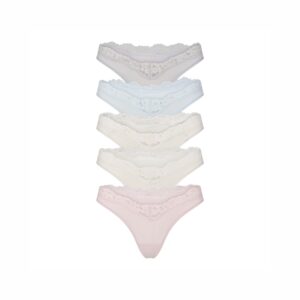 fits everybody lace dipped thong 5 pack