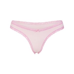 Home lightweight cotton lace thong