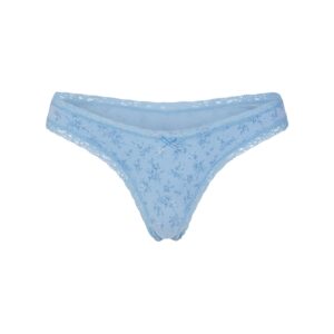 Home lightweight cotton lace thong
