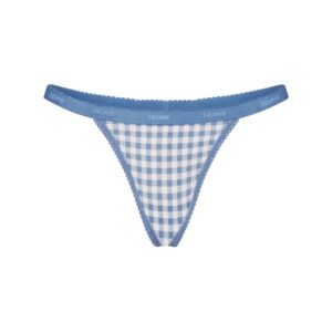 Home lightweight cotton logo picot thong